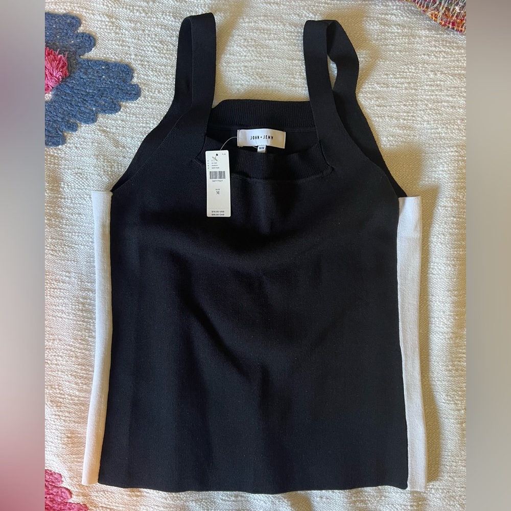 Anthropologie John + Jenn Knit Tank with side panel